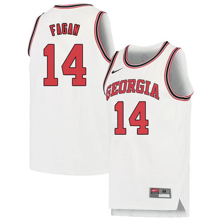 Men #14 Tye Fagan Georgina Bulldogs College Basketball Jerseys Sale-White